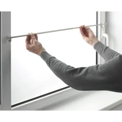 Gardinia Gardinenstange Filigrano Kugel 50-80 cm Durchmesser 8/10 cm Edelstahl-optik