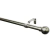 Gardinia Gardinenstange Kugel Durchmesser 16/19 mm 190-340 cm cm Edelstahl-optik