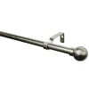 Gardinia Gardinenstange Kugel Durchmesser 16/19 mm 120-210 cm Edelstahl-optik