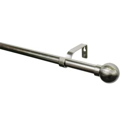 Gardinia Gardinenstange Kugel Durchmesser 16/19 mm 120-210 cm Edelstahl-optik