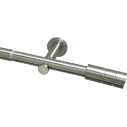 Gardinia Gardinenstange Zylinder Durchmesser 22/25 mm 190-360 cm Edelstahl-optik
