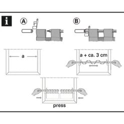 Gardinia Gardinénstange Filigrano Kugel 80-110 cm Durchmesser 8/10 cm weiß