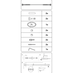 Gardinia Seilspanngarnitur Race 5 m chrom