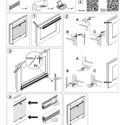 Gardinia Thermo-Plissee EasyFix weiß 70 x 130 cm
