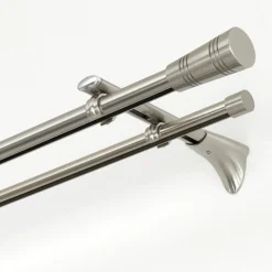 Gardinia Universal Träger 1- und 2-Lauf für Durchmesser 20 mm 15 cm Edelstahl-optik