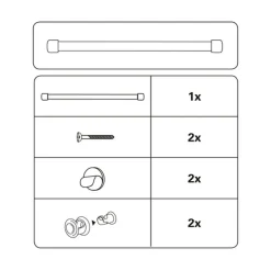 Gardinia Vitragestange Nevada Durchmesser 12 mm 120 cm weiß