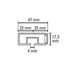 Gardinia Vorhangschiene GE1 120 cm mit Profil für Blendenbefestigung weiß