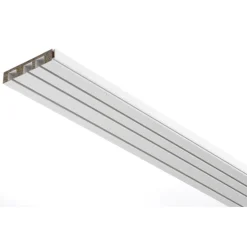 Gardinia Vorhangschiene GE3 150 cm mit Profil für Blendenbefestigung weiß