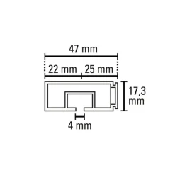 Gardinia Vorhangschiene GE1 250 cm mit Profil für Blendenbefestigung weiß