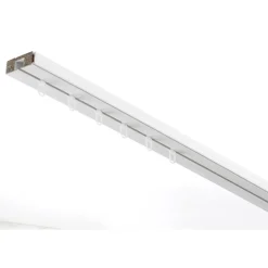 Gardinia Vorhangschiene GE1 150 cm mit Profil für Blendenbefestigung weiß