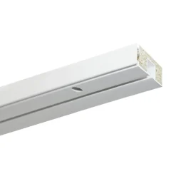 Gardinia Vorhangschiene GE1 210 cm mit Profil für Blendenbefestigung weiß