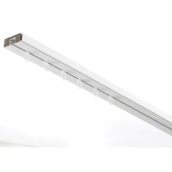 Gardinia Vorhangschiene GE1 210 cm mit Profil für Blendenbefestigung weiß