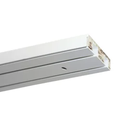 Gardinia Vorhangschiene GE2 150 cm mit Profil für Blendenbefestigung weiß