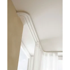 Gardinia Vorhangschiene GE2 150 cm mit Profil für Blendenbefestigung weiß