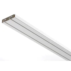 Gardinia Vorhangschiene GE2 150 cm mit Profil für Blendenbefestigung weiß