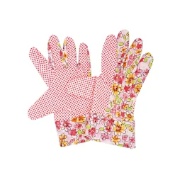 Gartenhandschuh Damen geblümt mit Noppen Größe 8