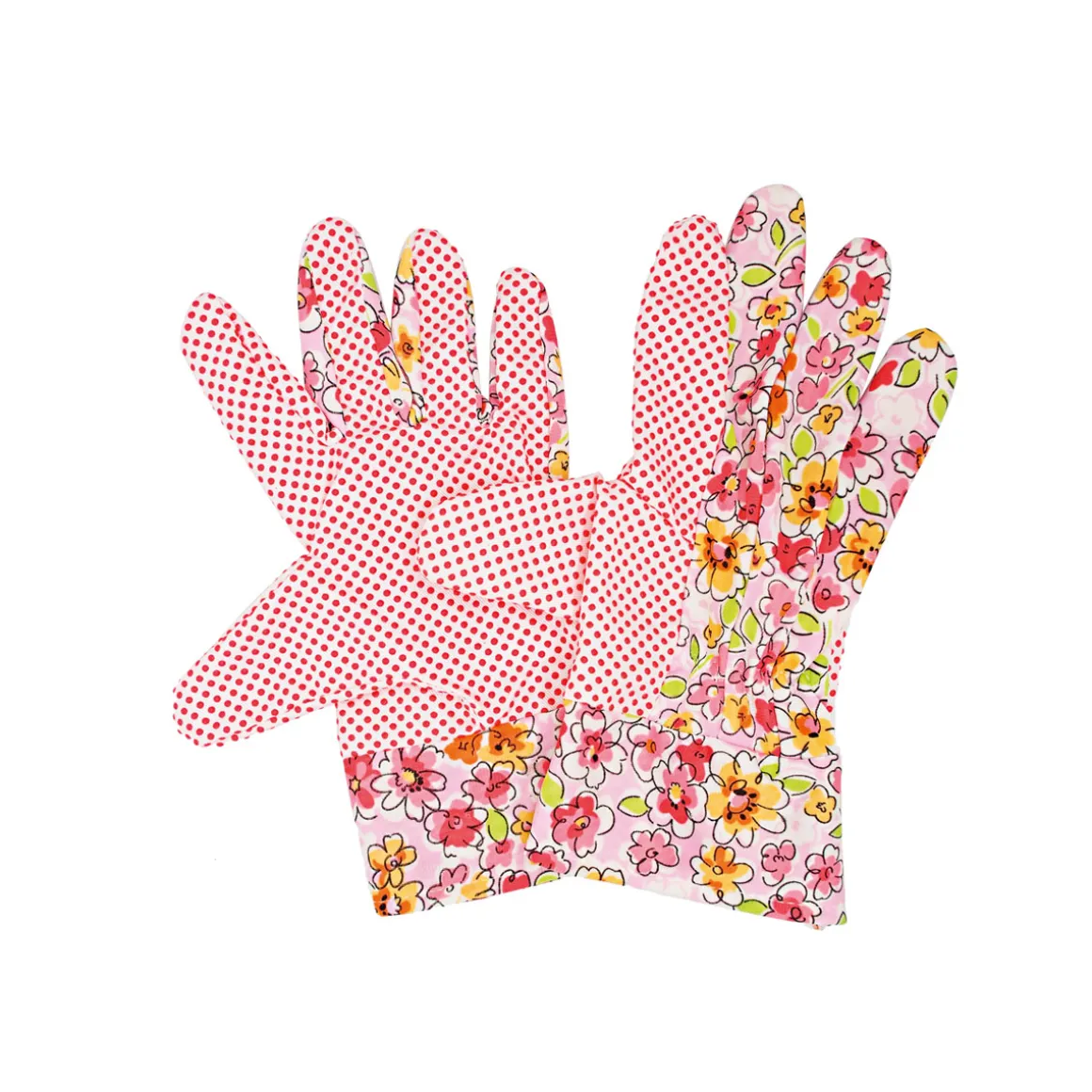 Gartenhandschuh Damen geblümt mit Noppen Größe 8