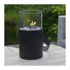 Gas-Windlicht Cosiscoop schwarz 16 x 30 x 16 cm