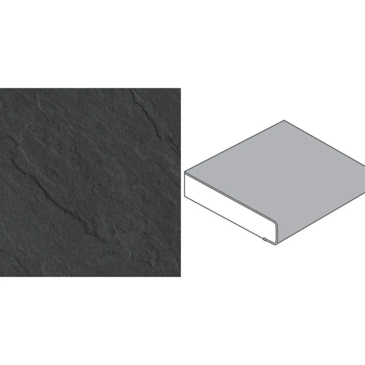 Getaelements Küchenarbeitsplatte porto schiefer 4100 x 600 x 39 mm