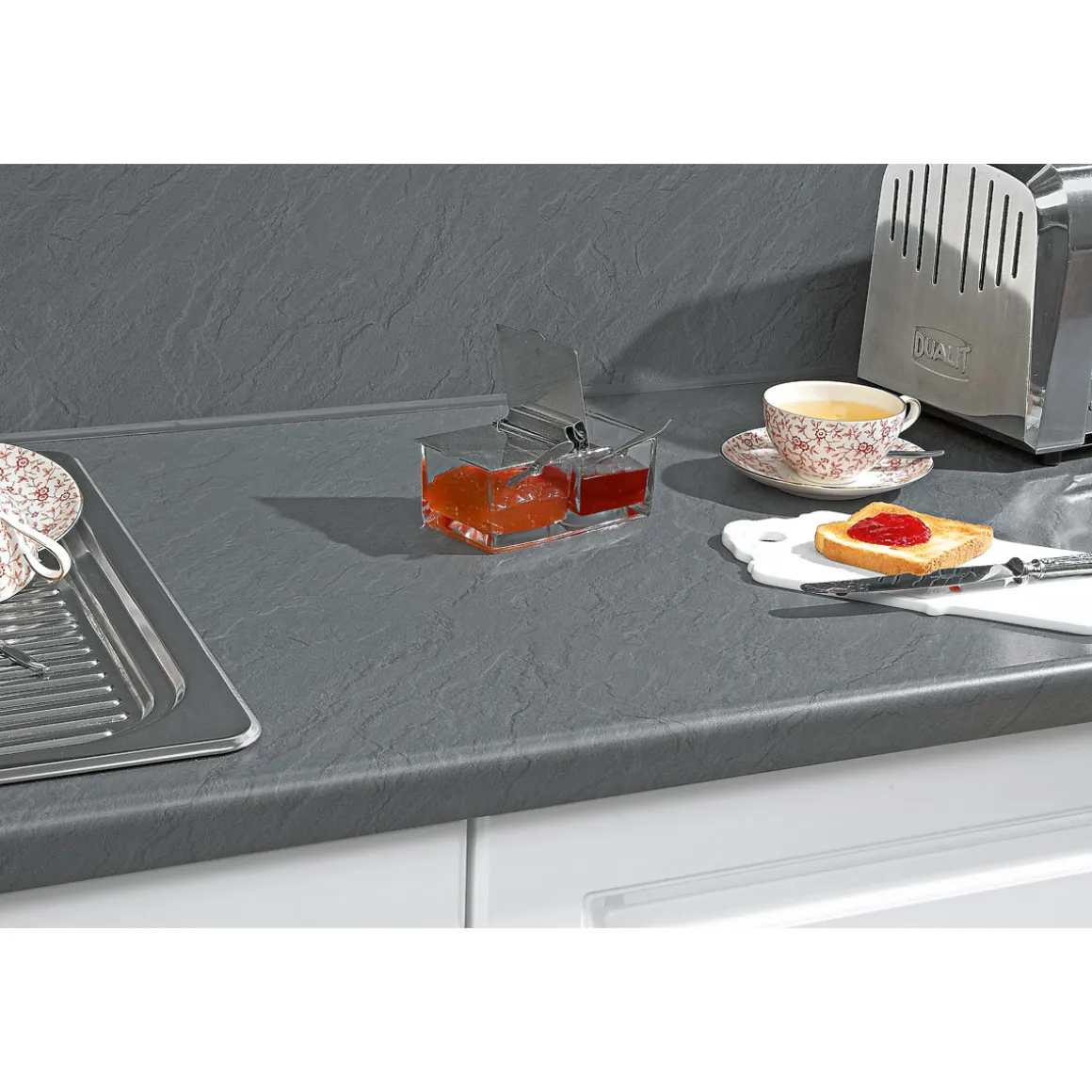 Getaelements Küchenarbeitsplatte porto schiefer 4100 x 600 x 39 mm