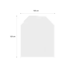 Glasbodenplatte 8mm Sechseck100x120cm
