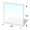Glasbodenplatte Quadrat 100 x 100 cm