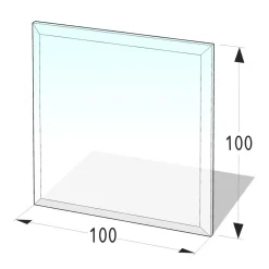 Glasbodenplatte Quadrat 100 x 100 cm