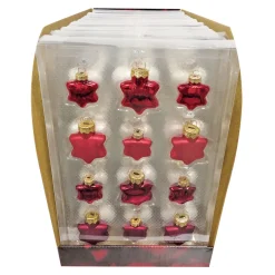 Glasornamente Stern rot