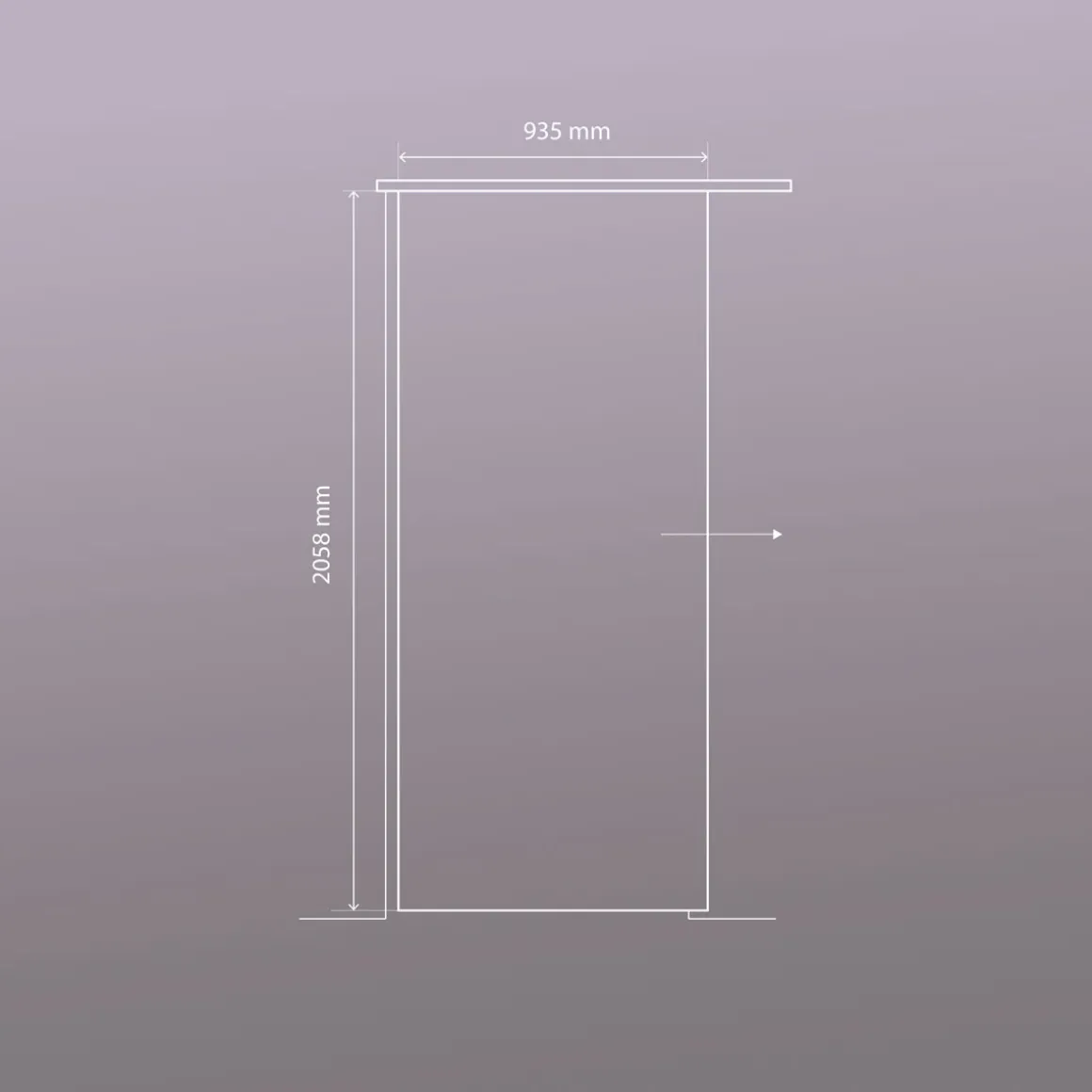 Glasschiebetür NOVA 557 93,5 x 205,8 cm