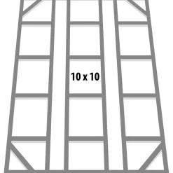 Globel Fundamentbodenrahmen 10 x 10m