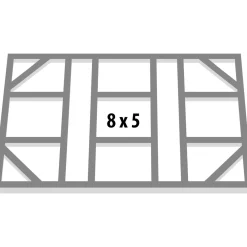 Globel Fundamentbodenrahmen für Silikon 8 x 5m