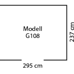Globel Gerätehaus Dream 6,9m² silber
