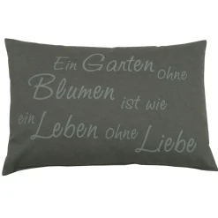 GO-DE Spruechekissen m Fuellung Sophia 2947 ca 40 x 40 cm anthrazit