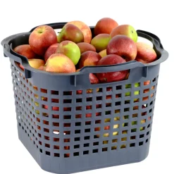 GreenLife Uni-Korb 25 kg, 3 Stück, drehstapelbar, grau