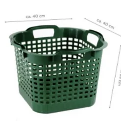 GreenLife Uni-Korb 25 kg, 3 Stück, drehstapelbar, grau