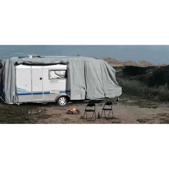 GreenYard Wohnwagen Abdeckplane mit Reflektoren Gr. S 460 x 250 x 220 cm