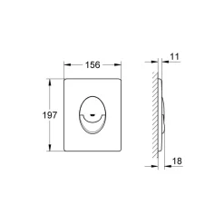 Grohe Betätigungsplatte Start weiß