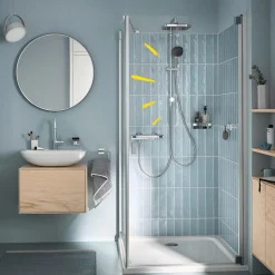 Grohe Duschsystem Vitalio Comfort 250 Flex mit Umstellung für die Wandmontage