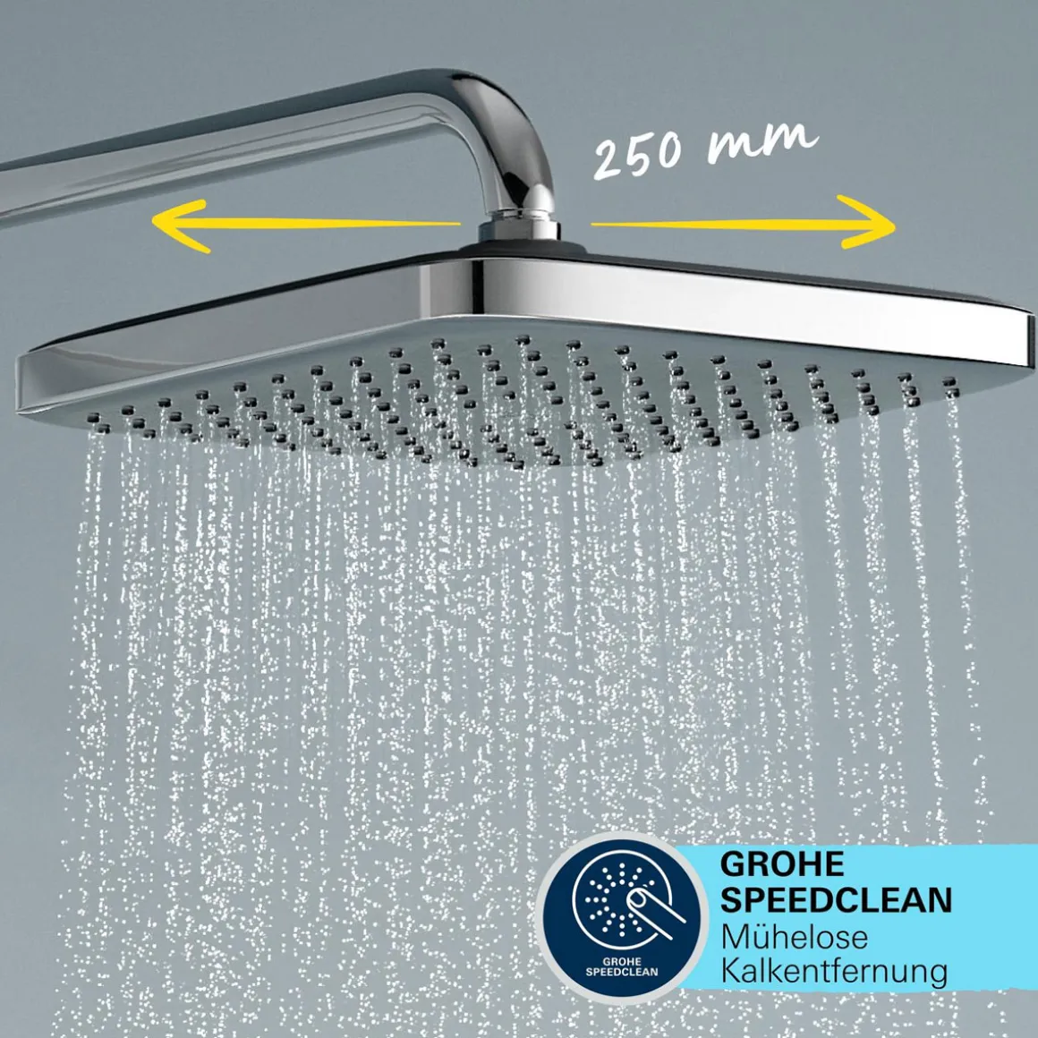 Grohe Duschsystem Vitalio Comfort 250 Flex mit Umstellung für die Wandmontage