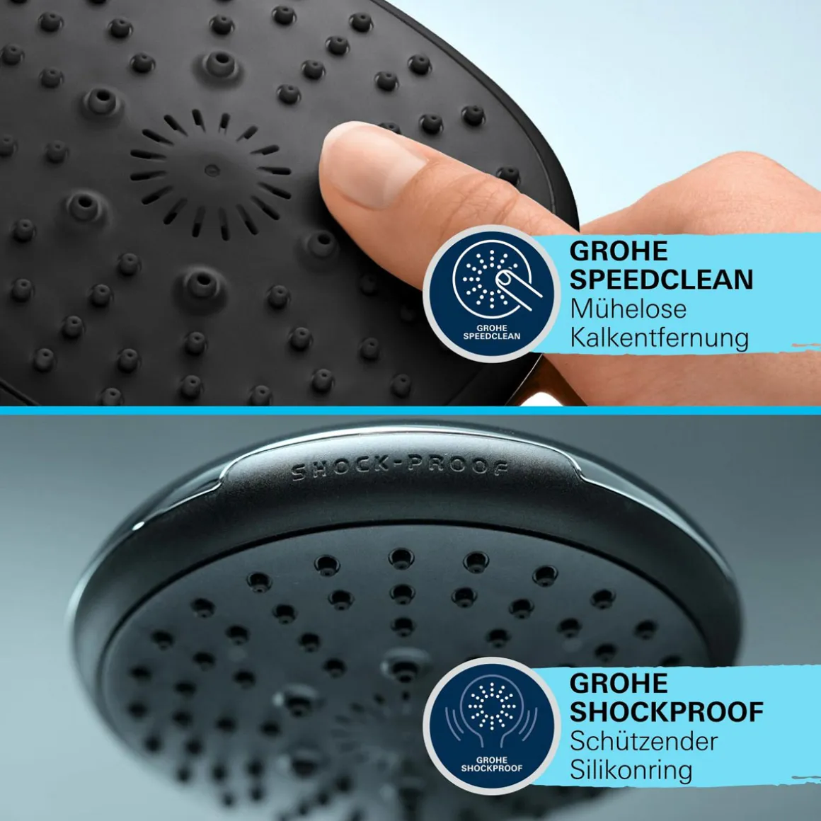 Grohe Duschsystem Vitalio Comfort 250 Flex mit Umstellung für die Wandmontage