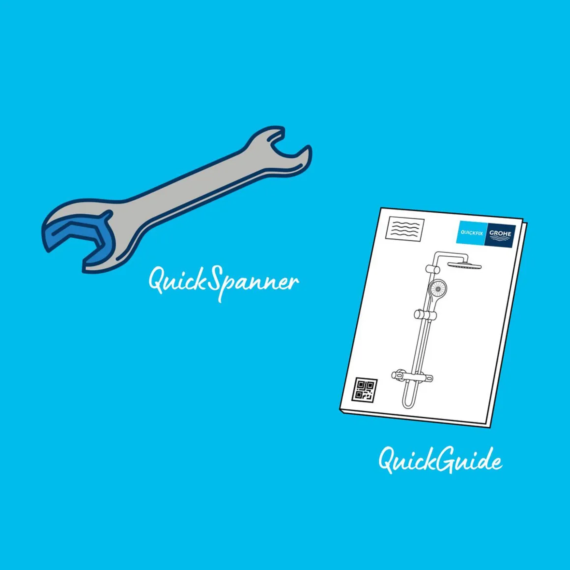 Grohe Duschsystem Vitalio Comfort 250 Flex mit Umstellung für die Wandmontage