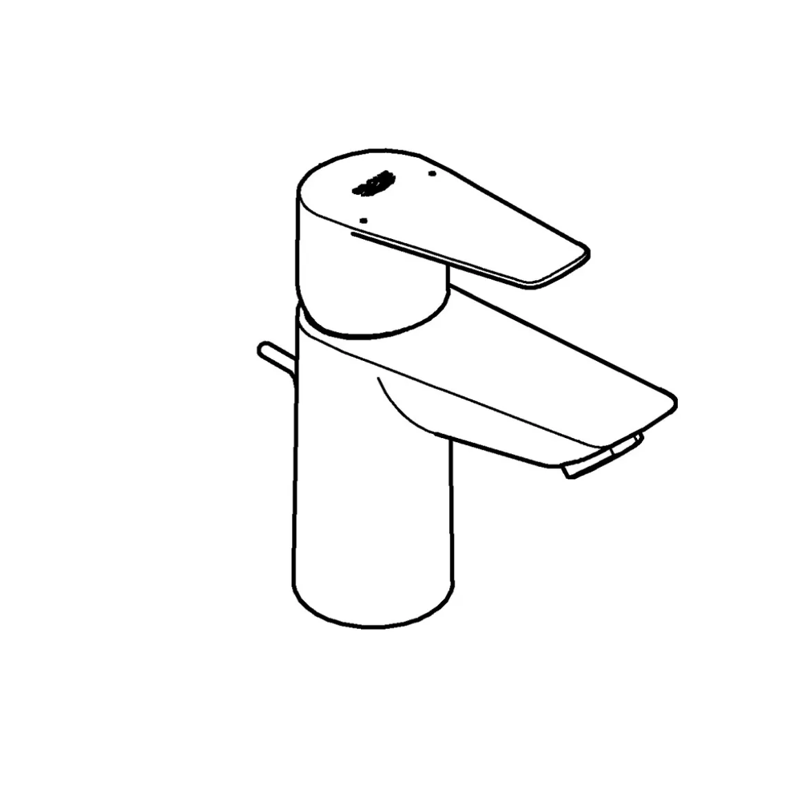 Grohe Einhand-Waschtischbatterie Start Edge chrom Durchmesser 4,5 x 14,7 cm