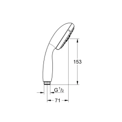 Grohe Handbrause Vitalio Start 100 HB 3 Strahlarten chrom