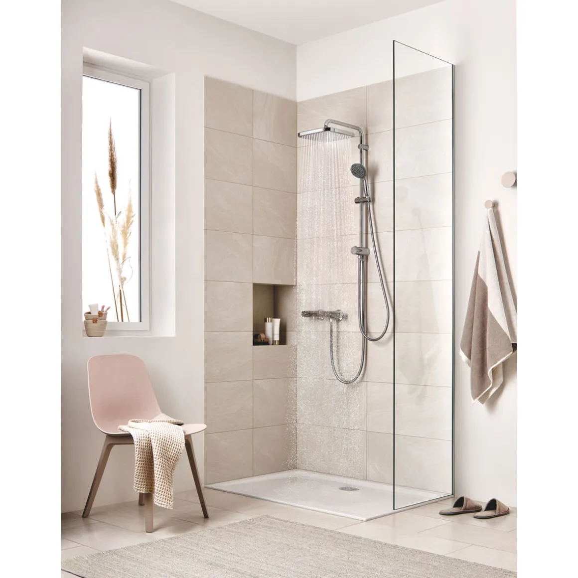 Grohe Kopfbrause Vitalio Comfort 250 silber 1 Strahlarten