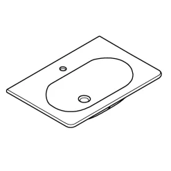 Grohe Waschtisch Essence alpinweiß 70 x 16,5 x 48,5 cm