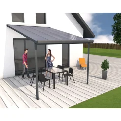 gutta Terrassenüberdachung Standard anthrazit 306 x 406 cm