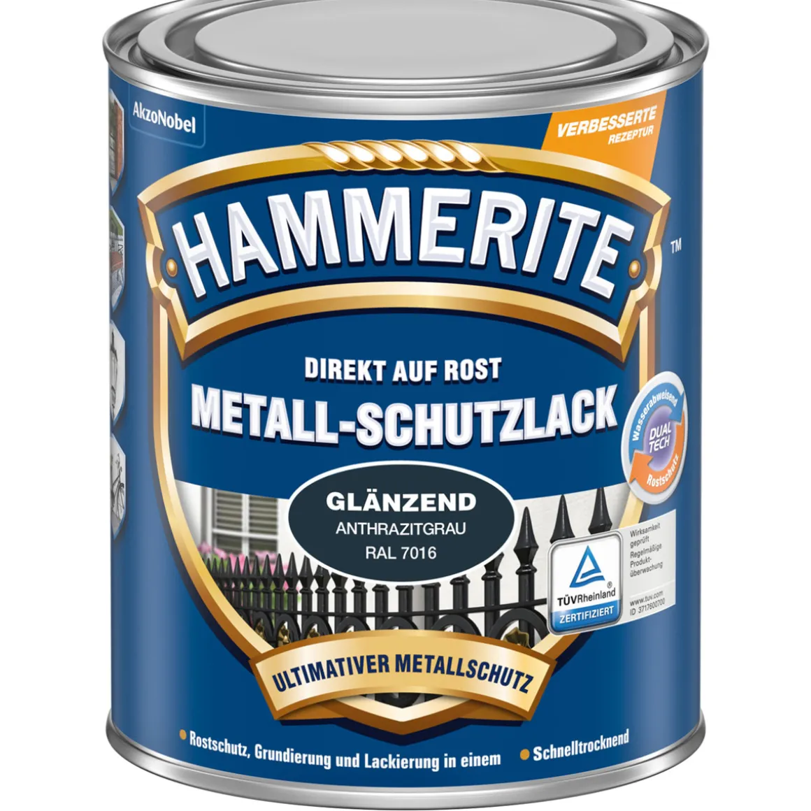 Hammerite Metallschutzlack blau glänzend 250 ml