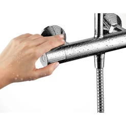 Hansgrohe Duschsystem Vernis Shape mit Thermostat chrom