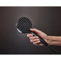 Hansgrohe Duschsystem Vernis Shape mit Thermostat mattschwarz