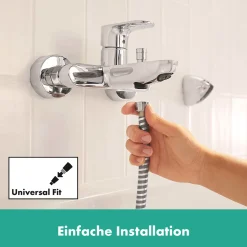 Hansgrohe Einhebel-Wannenmischer Rebris S Aufputz chrom